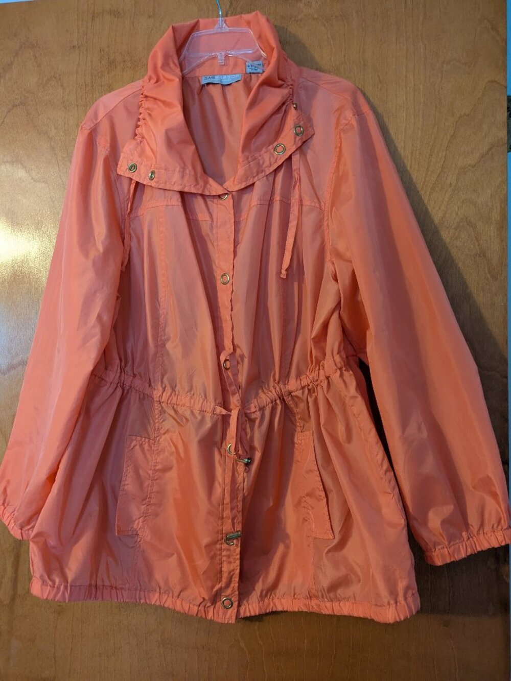 Sag Harbor Orange Rain Coat | Size 1X